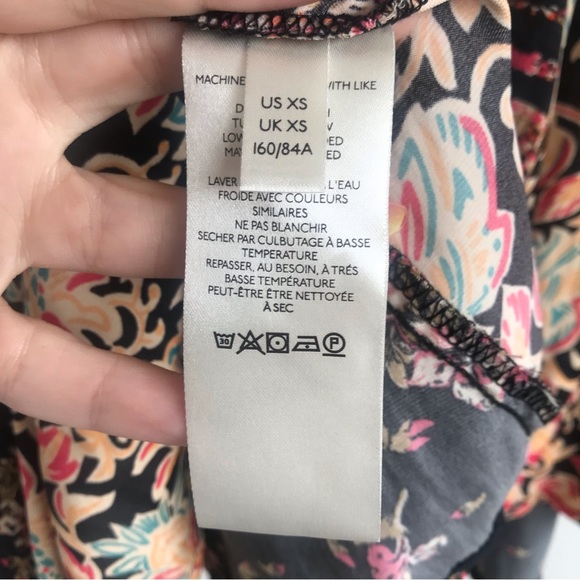 Free People Floral Bell Sleeve Stevie Dress in Black combo - Picture 15 of 15